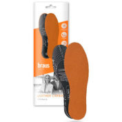 Стельки "BRAUS LEATHER CARBON", кожа + латекс с актив. углём